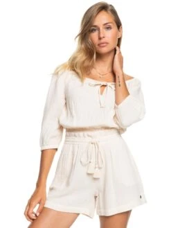 Roxy Sunny Crush Off The Shoulder Crop Top