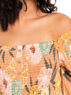 Roxy Like The Sun Again Woven Off The Shoulder Top -Helena Shop erjwt03557 roxyw ckn8 frt3