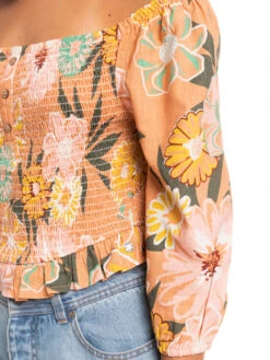 Roxy Like The Sun Again Woven Off The Shoulder Top -Helena Shop erjwt03557 roxyw ckn8 frt4