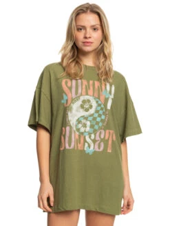 Roxy Sweet Janis Oversized T-Shirt -Helena Shop erjzt05506 roxyw gng0 frt1