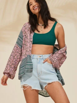Roxy Eva Denim Shorts 12 Roxy Eva Denim Shorts -Helena Shop urjds03017 roxym bfg0 bck2