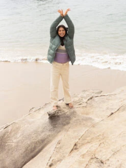 Roxy Jana Cord High Waist Corduroy Pants -Helena Shop urjnp03028 roxyl teh0 frt9