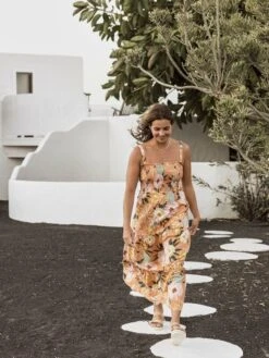 Roxy Sunnier Shores Woven Maxi Dress -Helena Shop urjwd03116 roxyl ckn8 frt9