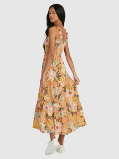 Roxy Sunnier Shores Woven Maxi Dress -Helena Shop urjwd03116 roxyw ckn8 bck1