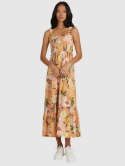 Roxy Sunnier Shores Woven Maxi Dress -Helena Shop urjwd03116 roxyw ckn8 frt1