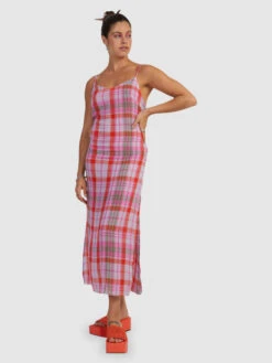 Helena Shop 15 Roxy Tartan Times Slip Shirt Dress