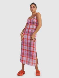 Roxy Tartan Times Slip Shirt Dress -Helena Shop urjwd03154 roxyw pfm8 sd1