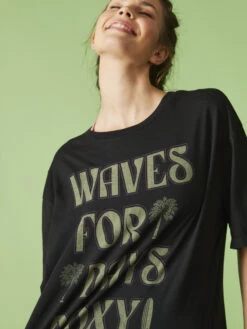 Roxy Barracuda Oversized T-Shirt -Helena Shop urjzt03719 roxym kvj0 bck2