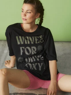 Roxy Barracuda Oversized T-Shirt -Helena Shop urjzt03719 roxym kvj0 frt1